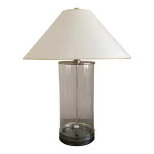 Ralph Lauren Classic Silverplate Glass Column Lamp