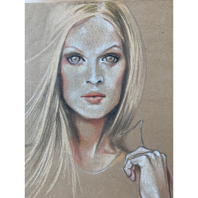 Contemporary Modern Fashion Model Illustration Figurative Drawings - Set of 2 For Sale - Image 4 of 8