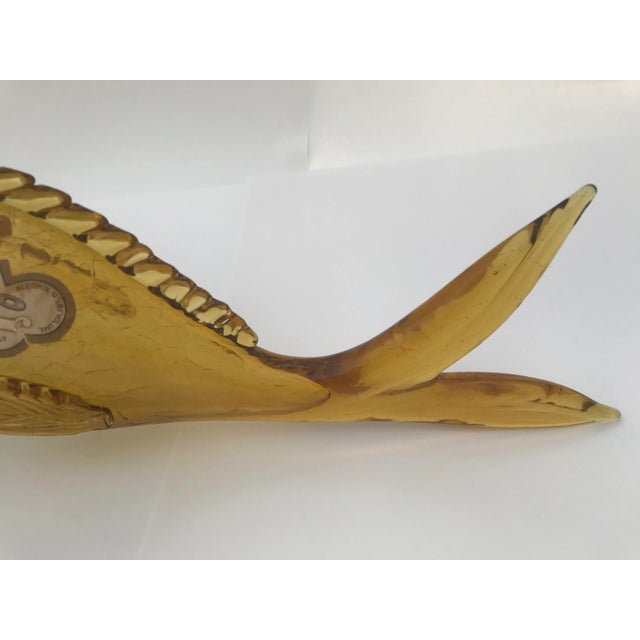 Italian Italian Mid Century Blown Glass Fish Wine Bottle For Sale - Image 3 of 9