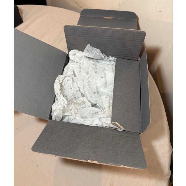 New in Box VTG Waterford Crystal Glass Clannad Bowl Heavy Celtic Scalloped For Sale - Image 9 of 9