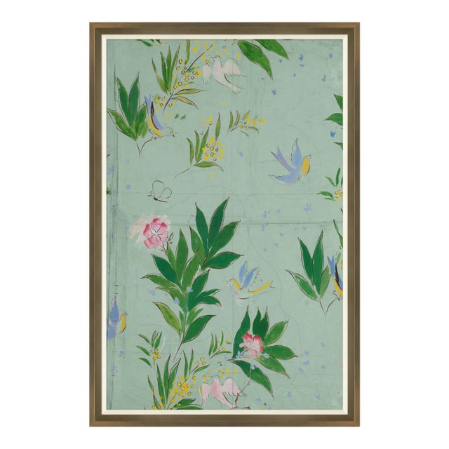 Doves II Art Print in Oak Frame by Paule Marrot For Sale