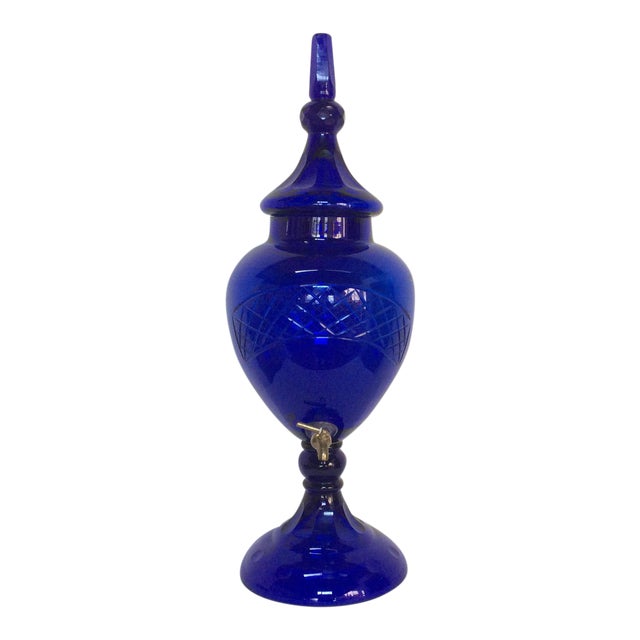 Cobalt Blue Glass Apothecary Jar Chairish