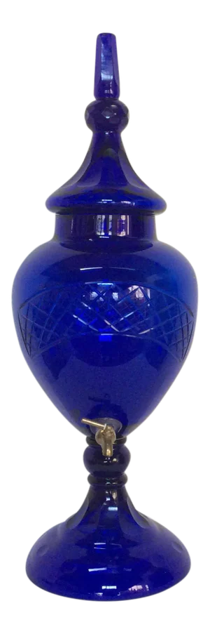 Late 20th Century Cobalt Blue Glass Apothecary Jar