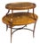 Antique English Etagere Tray Table in Mahogany and Satin Wood, 1890s For Sale