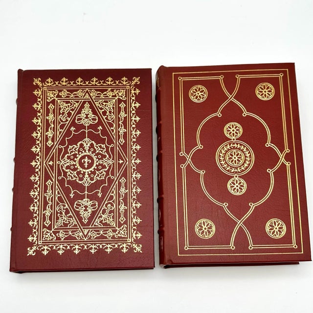 Traditional Late 20th Century Limited Edition Red & 22k Gold Leather Bound Medicine Books a Pair For Sale - Image 3 of 12