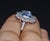 GIA Natural 9.66CTS VS F Diamond No Heat Blue Sapphire 750 18K Gold Cocktail Ring, size 6.5 For Sale - Image 4 of 11