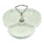 Vintage Fenton Milk Glass Hobnail Tricorn Divided Dish (3-Part) With Metal Handle 7-Inch For Sale