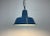 Blue Small Industrial Enamel Pendant Lamp, 1960s For Sale - Image 8 of 13