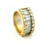 An American Modernist ring dating to circa 1980s–1990s, crafted in 18K yellow gold and set with approximately 4.60 carats...