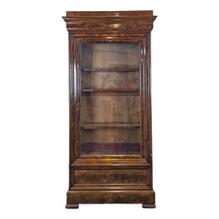 Louyis Philippe Style Display Case in Mahogany For Sale