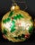 Large Fancy Gold Foil Shimmer Red & Green Mistletoe Hand Painted Glass Christmas Tree Ornaments - Set of 4 For Sale - Image 4 of 5
