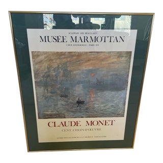 Framed Musee Marmottan Claud Monet Art Poster Original For Sale