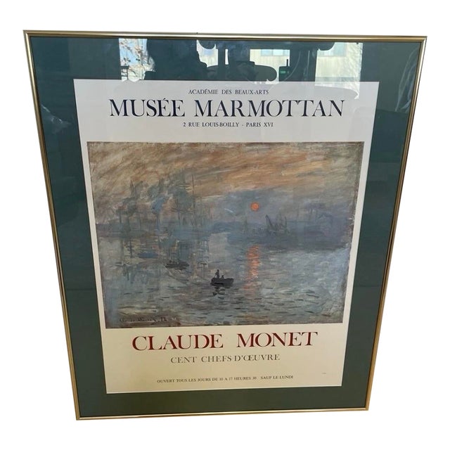 Framed Musee Marmottan Claud Monet Art Poster Original For Sale