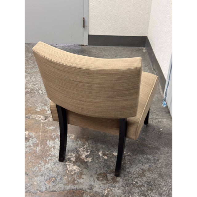 Textile Crate & Barrel Mid-Century Modern Style Slipper Chair For Sale - Image 7 of 12