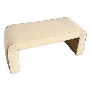 Vintage Postmodern Waterfall Fabric Bench For Sale