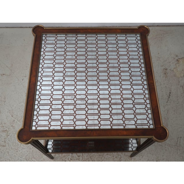 Theodore Alexander Theodore Alexander Directoire 2 Tier Mirror Top Table For Sale - Image 4 of 13
