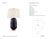 Christopher Spitzmiller by Visual Comfort Signature Newcomb Medium Table Lamp in Mixed Blue Brown with Linen Shade...