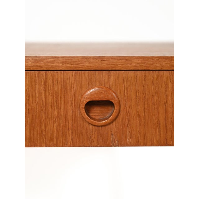 Scandinavian Teak Bedside Tables with Vienna Straw, 1950s, Set of 2 For Sale - Image 6 of 11