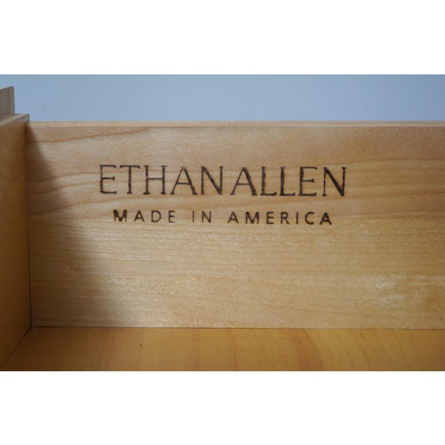 Pair of Ethan Allen Birch Wood French Country Nightstands For Sale - Image 11 of 12