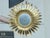 Mid 20th century Spanish Gilt Metal Semi-Flush Sunburst Light Fixture with Star Motifs For Sale In Atlanta - Image 6 of 12