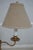 Metal Brass Scrolled Arm Floor Lamp W. Shade For Sale - Image 7 of 11