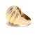 Early 21st Century Ridged Dome Ring, 18k Yellow Gold, Gold Croissant Ring, Solid Gold Ring, Heavy, Size 5.5 For Sale - Image 5 of 6