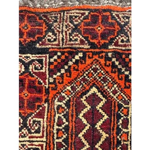 1980s Small Vintage Turkmen Baluch Rug, 1980s For Sale - Image 5 of 11