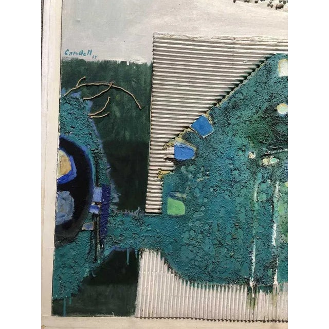 1965 Victor Candell Mixed Media Painting For Sale - Image 4 of 9