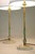 Art Deco 1930s Matched Pair Art Deco French Empire Ornate Brass Travertine Marble Candlestick Table Lamps For Sale - Image 3 of 10