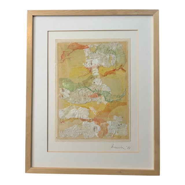 Vintage Original Abstract Mixed Media Artwork - Signed and Dated 1981 For Sale