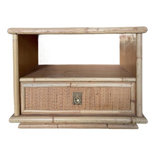 Mid-Century Italian Bamboo and Rattan Bedside Table from Dal Vera, 1960s For Sale
