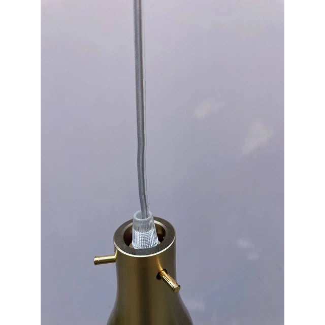 Vintage Italian Pendant in Grey and Golden Glass from Mariana Iskra Atelier, 1990s For Sale - Image 4 of 7