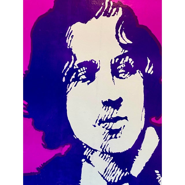 1972 pen and ink printed 2 color lithograph from hand separated artwork by renowned artist Jim Fitzpatrick Minor wear,...