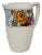 20th Century Belgian Floral Design Ceramic Pitcher For Sale