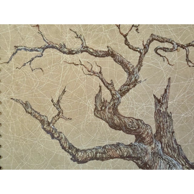 1950s Cerused Oak Lamp With Fiberglass Shade For Sale In Los Angeles - Image 6 of 9