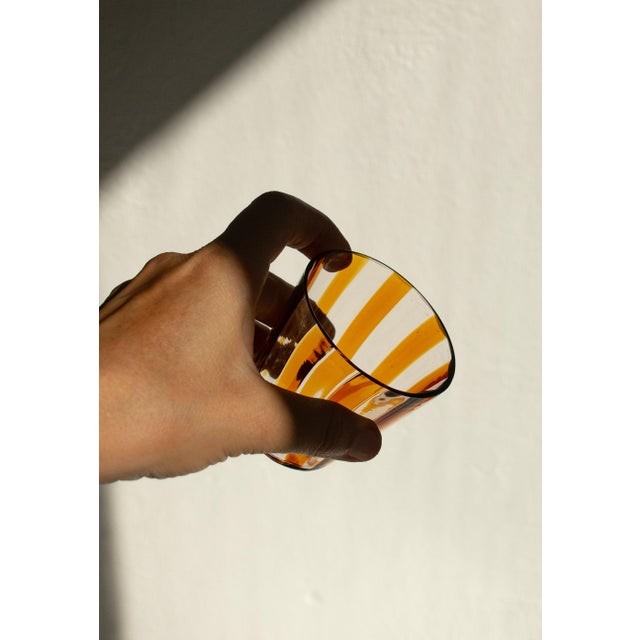Short Drinking Glasses in Murano Glass by Mariana Iskra, Set of 6 For Sale - Image 13 of 14