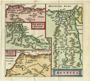 Antique Map of North Africa from Aeg, 1672