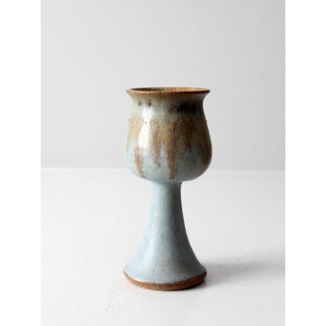 Vintage Studio Pottery Chalice For Sale - Image 4 of 11