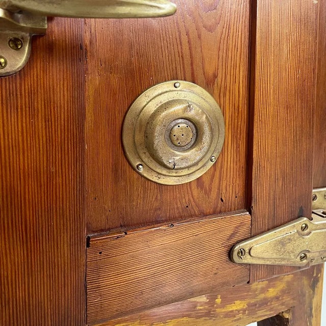 Italian Wood and Brass Ice Box, 1930s For Sale - Image 17 of 18