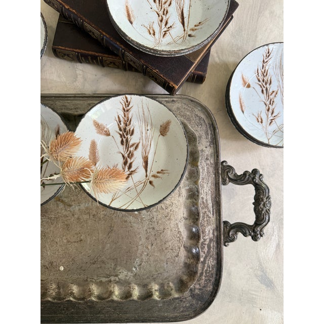 1970s 1970s Set of Fourteen (14) Midwinter Wild Oats Stonehenge Bowls, Made in England, Wedgwood Group, Rustic Farmhouse Dinnerware For Sale - Image 5 of 12