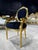 Rococo Black Velvet Accent Chair With Luxurious Gold Leaf Details For Sale In Miami - Image 6 of 8