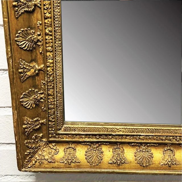 French Antique French First Empire Giltwood Mirror, 19th Century For Sale - Image 3 of 9
