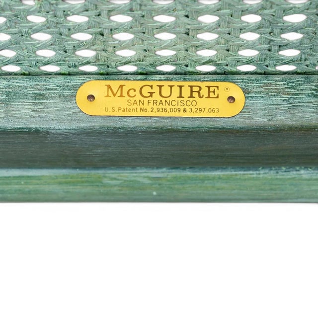 McGuire “Cracked Ice” Rattan Armchairs – Rawhide-Lashed, Custom Finish, Pair For Sale - Image 6 of 6