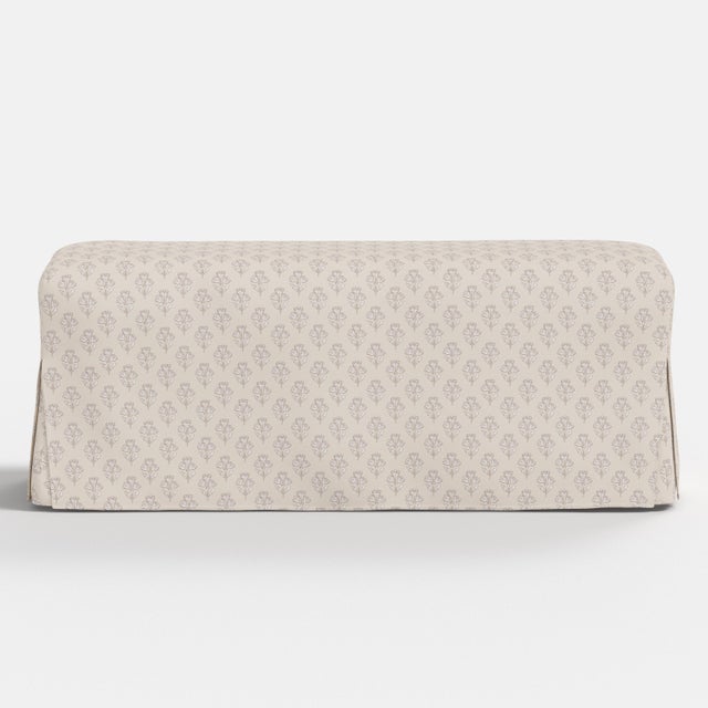 Not Yet Made - Made To Order Stoffer Home x Cloth & Company Slipcover for Lindy Dining Bench in Francie Floral Cream For Sale - Image 5 of 5