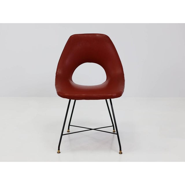 1950s Cosmos Chairs in Vinyl by Augusto Bozzi for Saporiti, Italy, 1954, Set of 2 For Sale - Image 5 of 7