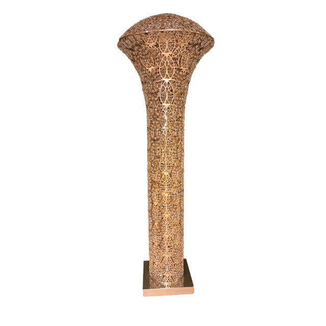 Steel & Crystal Exclamation Arabesque Da Terra Lamp from Vgnewtrend For Sale