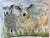 16" Square Decorative Toss Pillow Embellished With A Group Of Inquisitive Sheep - Made in the U K Measures 16" X 6" X 16"...