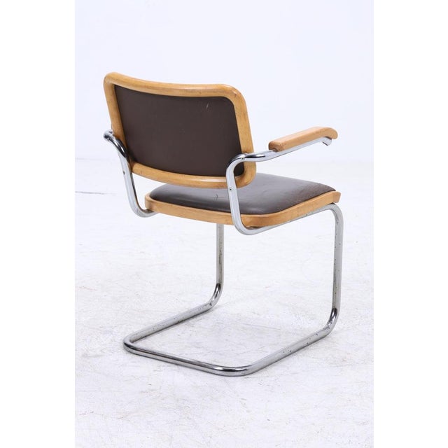 Bauhaus S64 Cantilever Leather Chair by Marcel Breuer for Thonet For Sale - Image 5 of 15
