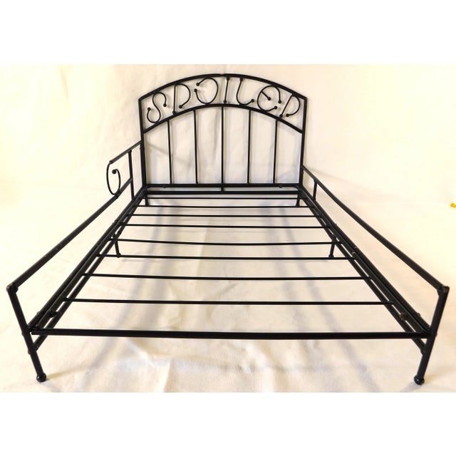 Contemporary "Spoiled" Black Metal Dog Bed For Sale - Image 3 of 9