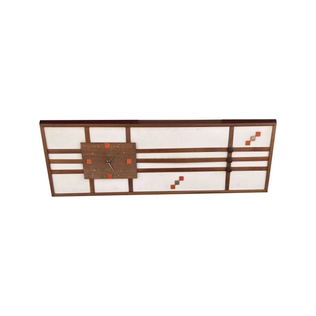 Mid-Century Modern Wall Clock Reversible For Sale - Image 10 of 10